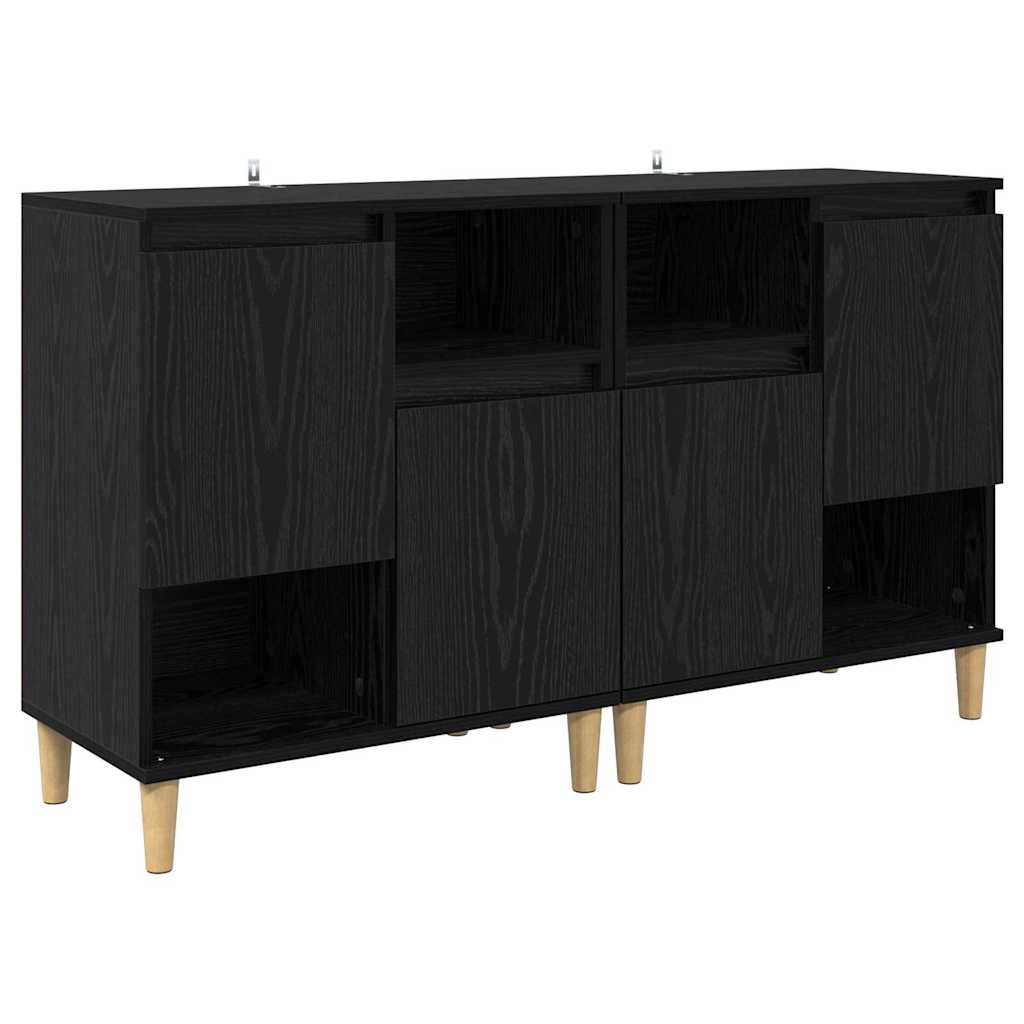 Konzole 2 Ks Černý Dub 60 X 35 X 70 Cm Kompozitní Dřevo