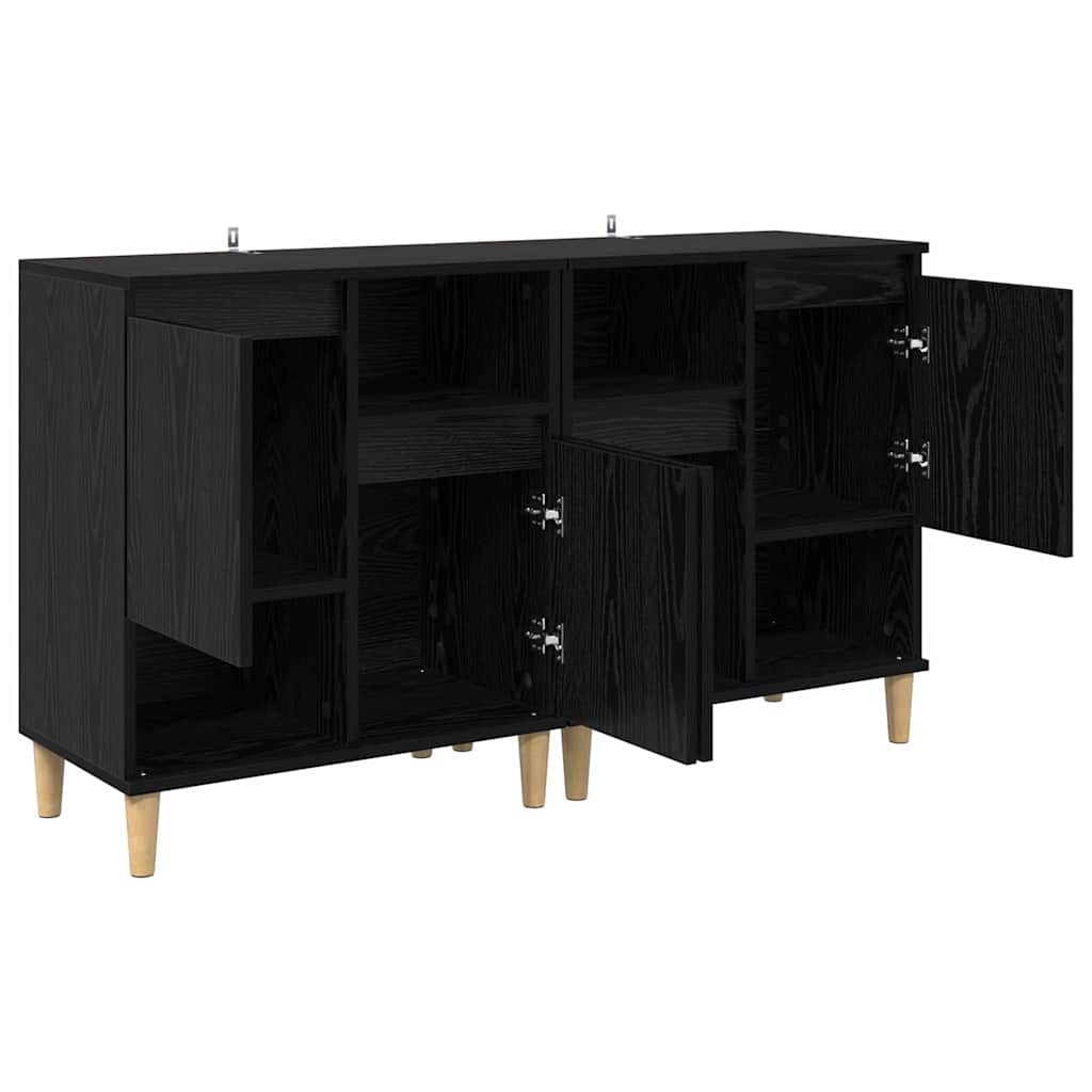 Konzole 2 Ks Černý Dub 60 X 35 X 70 Cm Kompozitní Dřevo