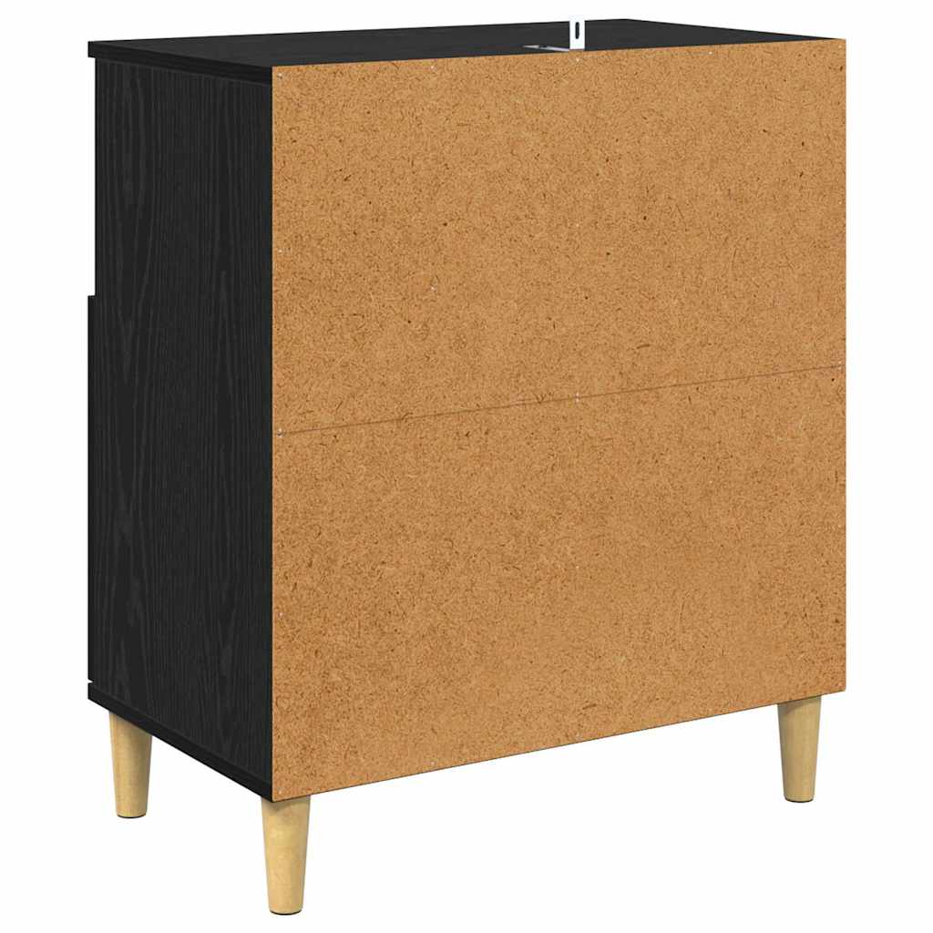 Konzole 2 Ks Černý Dub 60 X 35 X 70 Cm Kompozitní Dřevo