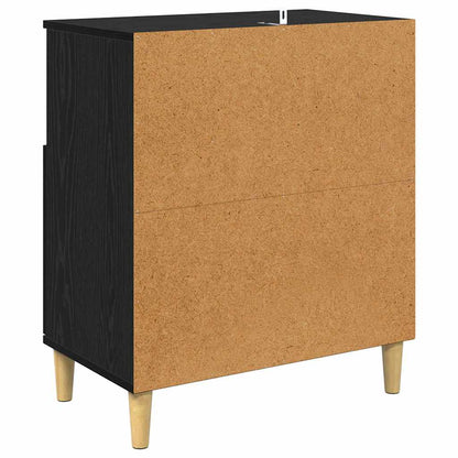 Konzole 2 Ks Černý Dub 60 X 35 X 70 Cm Kompozitní Dřevo