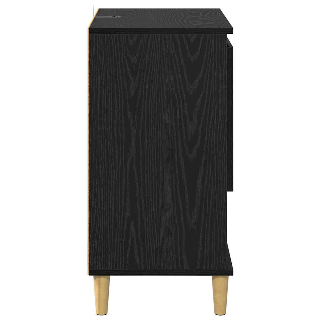Konzole 2 Ks Černý Dub 60 X 35 X 70 Cm Kompozitní Dřevo