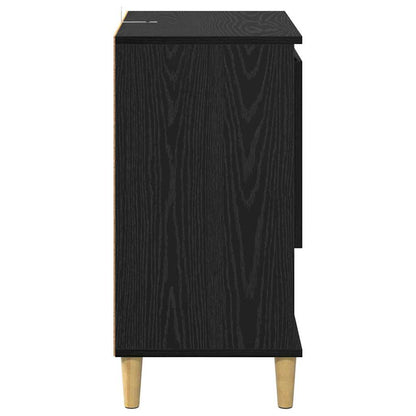 Konzole 2 Ks Černý Dub 60 X 35 X 70 Cm Kompozitní Dřevo