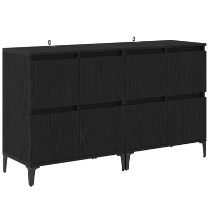 Konzole 2 Ks Černý Dub 60 X 35 X 70 Cm Kompozitní Dřevo
