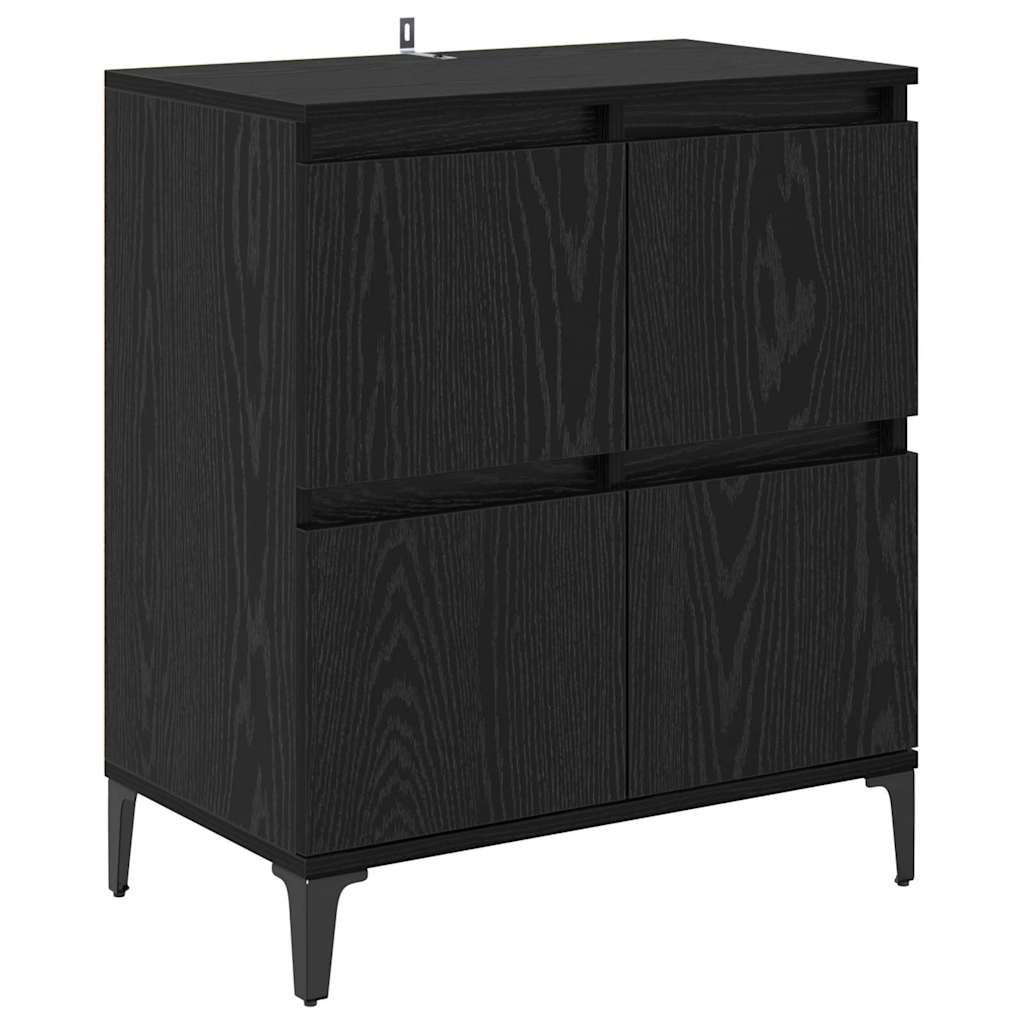 Konzole 3 Ks Černý Dub 60 X 35 X 70 Cm Kompozitní Dřevo