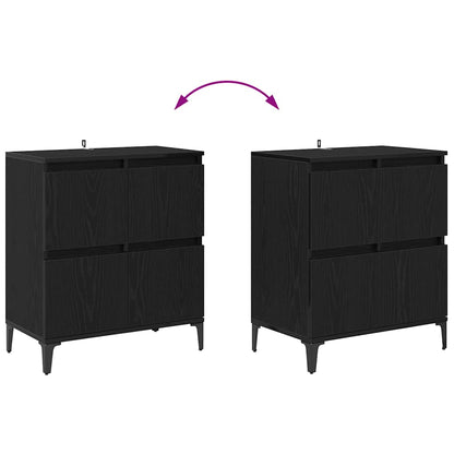 Konzole 3 Ks Černý Dub 60 X 35 X 70 Cm Kompozitní Dřevo