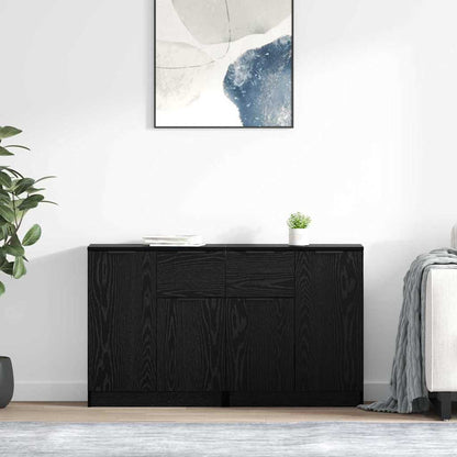 Konzole 2 Ks Černý Dub 60 X 30 X 70 Cm Kompozitní Dřevo