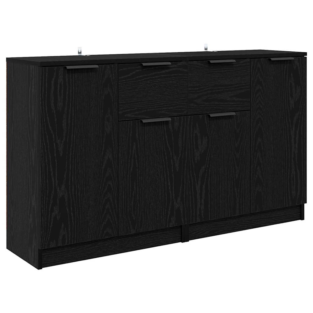 Konzole 2 Ks Černý Dub 60 X 30 X 70 Cm Kompozitní Dřevo
