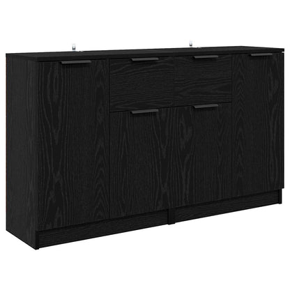 Konzole 2 Ks Černý Dub 60 X 30 X 70 Cm Kompozitní Dřevo