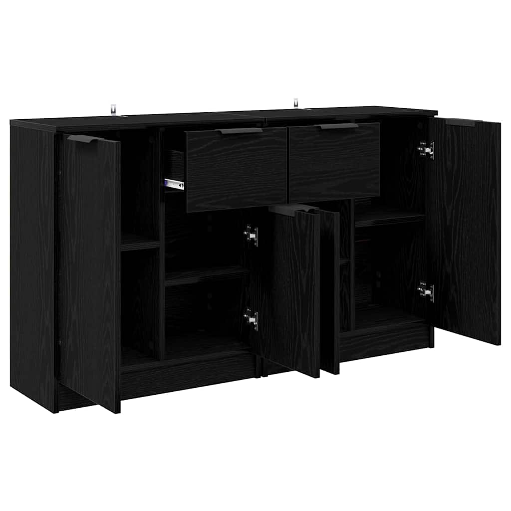 Konzole 2 Ks Černý Dub 60 X 30 X 70 Cm Kompozitní Dřevo