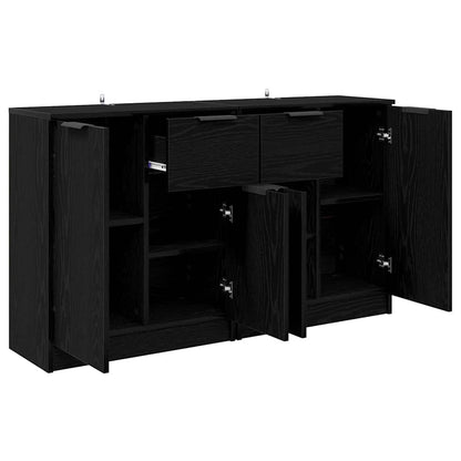 Konzole 2 Ks Černý Dub 60 X 30 X 70 Cm Kompozitní Dřevo