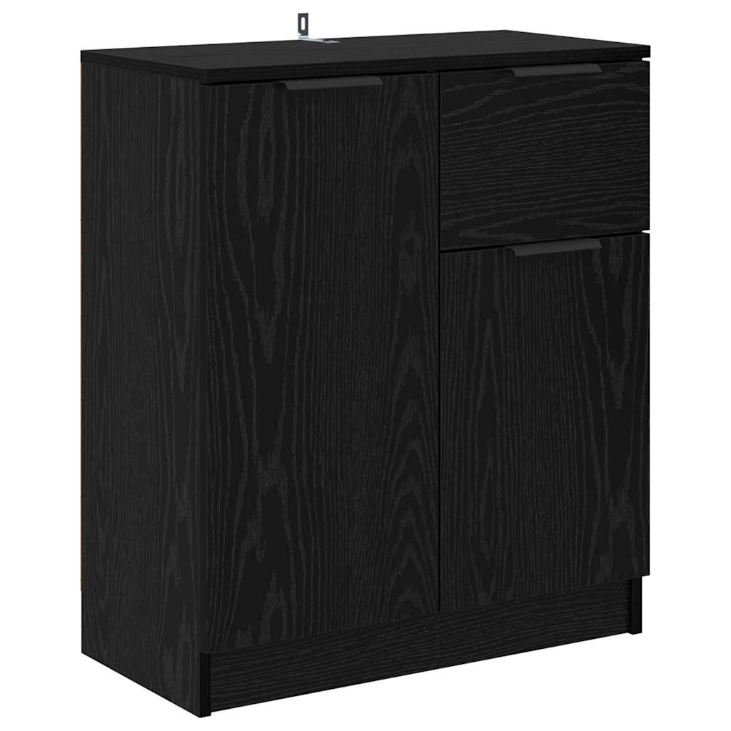 Konzole 2 Ks Černý Dub 60 X 30 X 70 Cm Kompozitní Dřevo