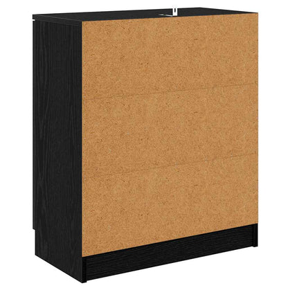 Konzole 2 Ks Černý Dub 60 X 30 X 70 Cm Kompozitní Dřevo