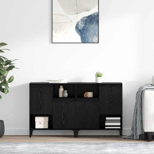 Konzole 2 Ks Černý Dub 60 X 35 X 70 Cm Kompozitní Dřevo