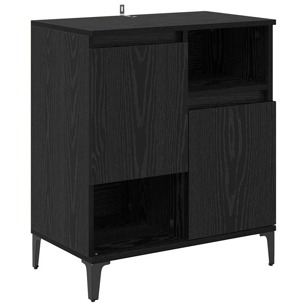 Konzole 2 Ks Černý Dub 60 X 35 X 70 Cm Kompozitní Dřevo