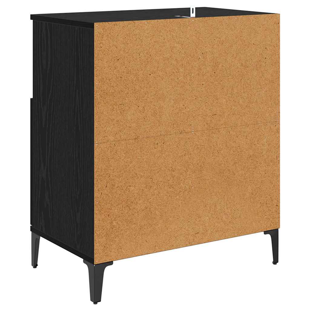 Konzole 2 Ks Černý Dub 60 X 35 X 70 Cm Kompozitní Dřevo