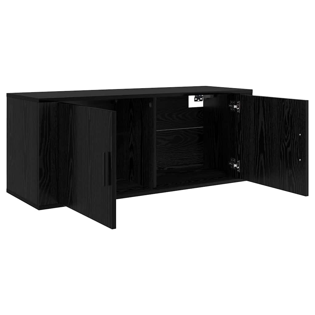 Nástěnný Tv Skříňový Set 3 Ks Černý Dub Kompozitní Dřevo