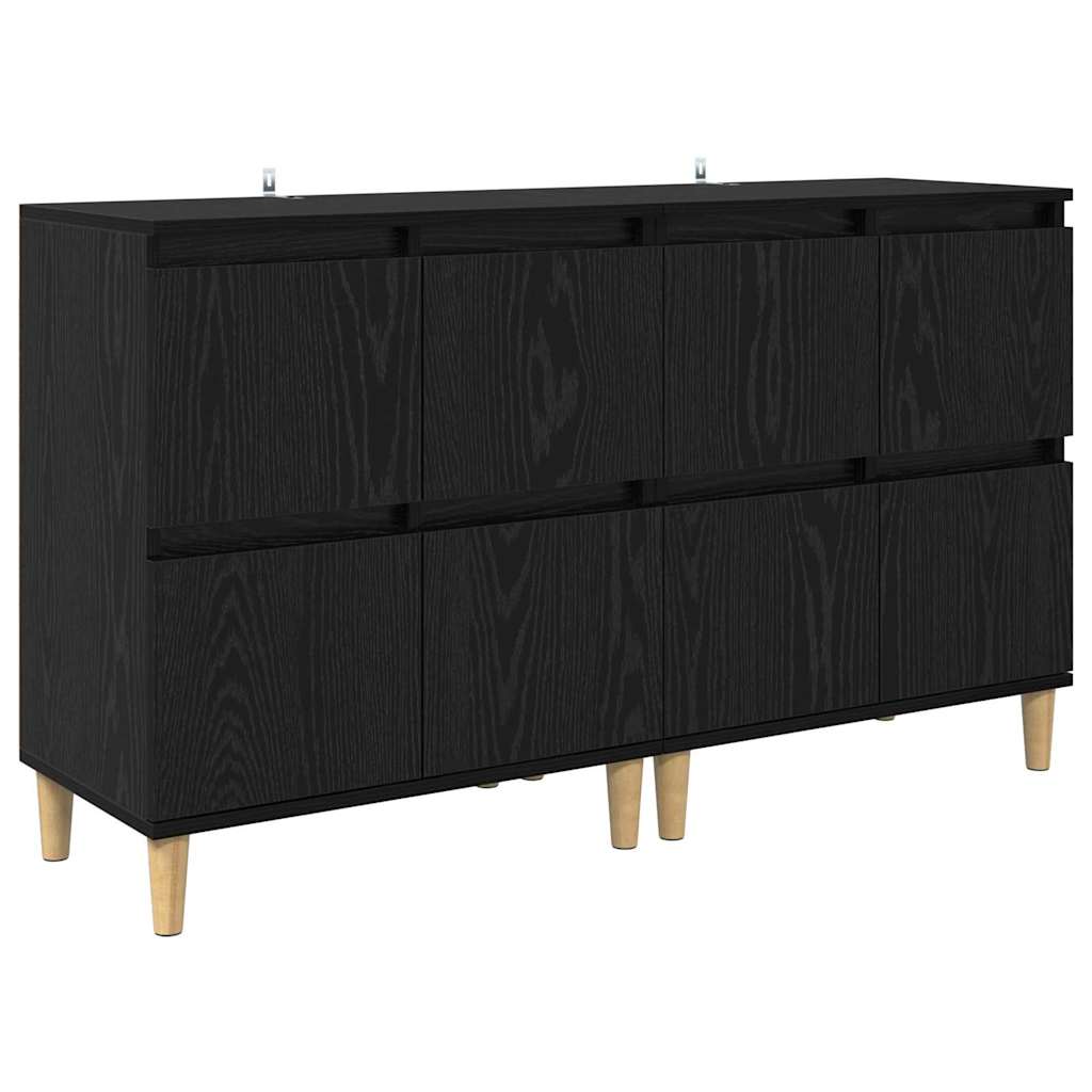 Konzole 2 Ks Černý Dub 60 X 35 X 70 Cm Kompozitní Dřevo