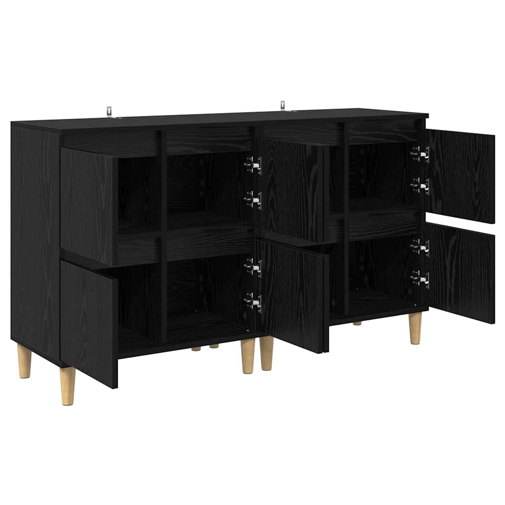 Konzole 2 Ks Černý Dub 60 X 35 X 70 Cm Kompozitní Dřevo