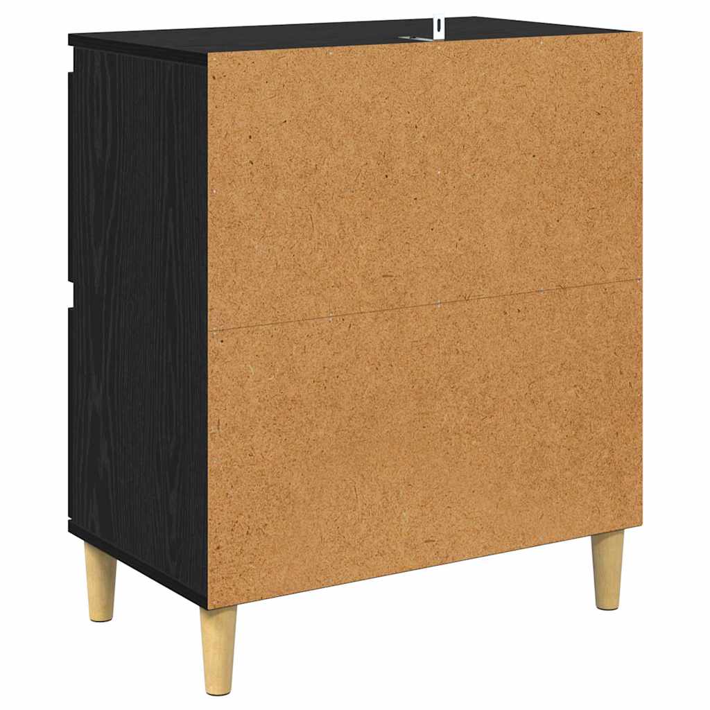 Konzole 2 Ks Černý Dub 60 X 35 X 70 Cm Kompozitní Dřevo