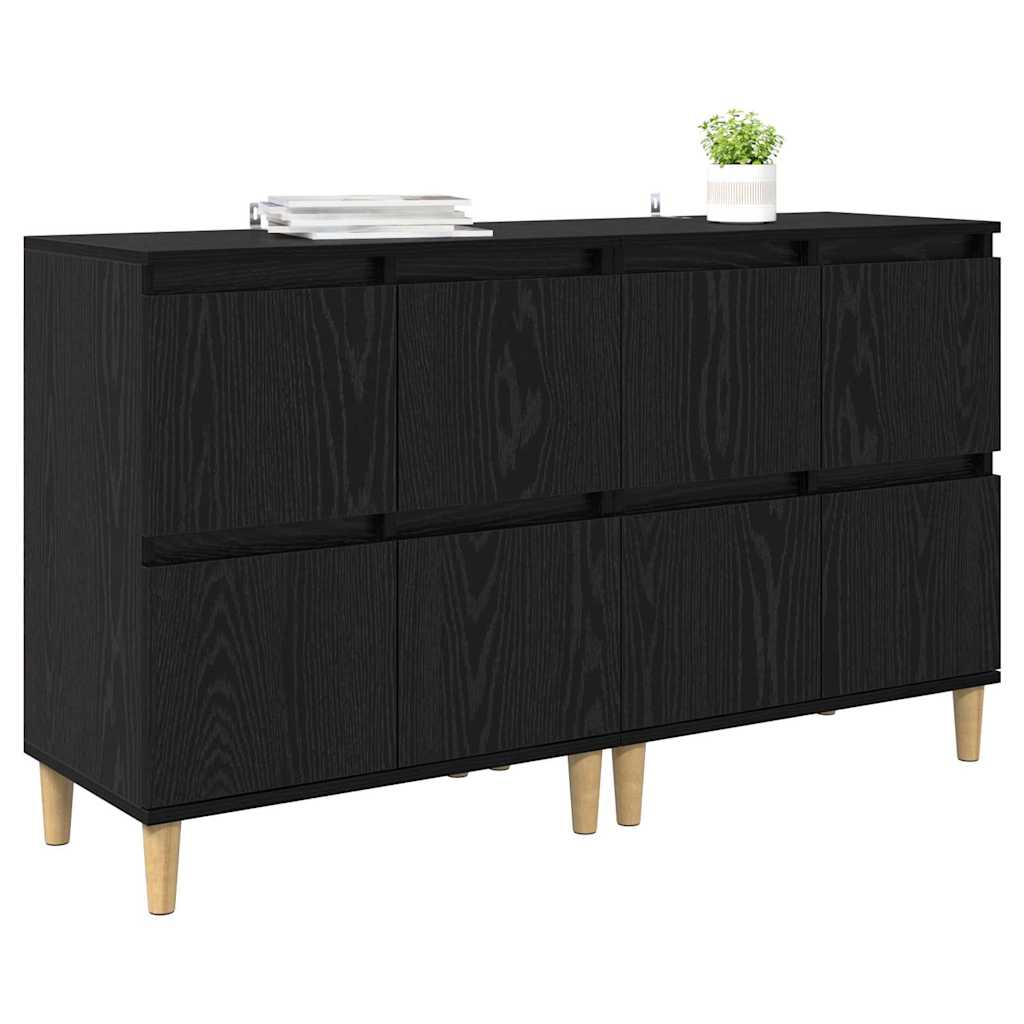 Konzole 2 Ks Černý Dub 60 X 35 X 70 Cm Kompozitní Dřevo