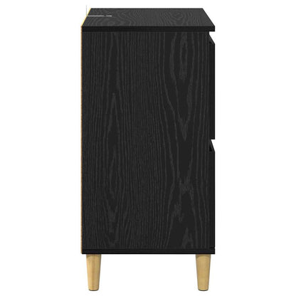Konzole 2 Ks Černý Dub 60 X 35 X 70 Cm Kompozitní Dřevo