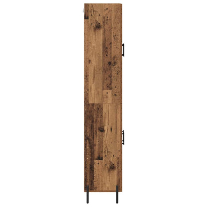 Vysoký Bufet 2 Ks Staré Dřevo 69,5 X 34 X 180 Cm