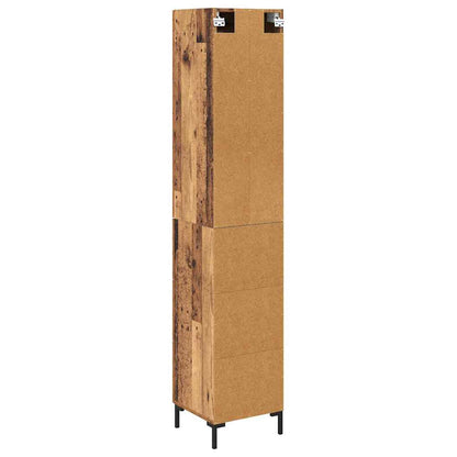 Vysoký Bufet Staré Dřevo 34,5 X 34 X 180 Cm Kompozitní Dřevo