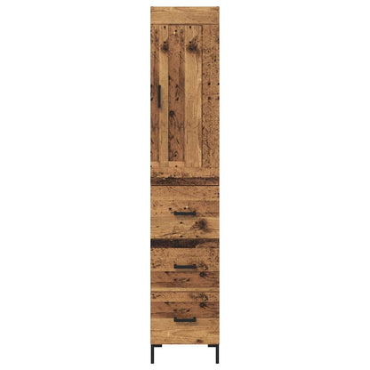 Vysoký Bufet Staré Dřevo 34,5 X 34 X 180 Cm Kompozitní Dřevo