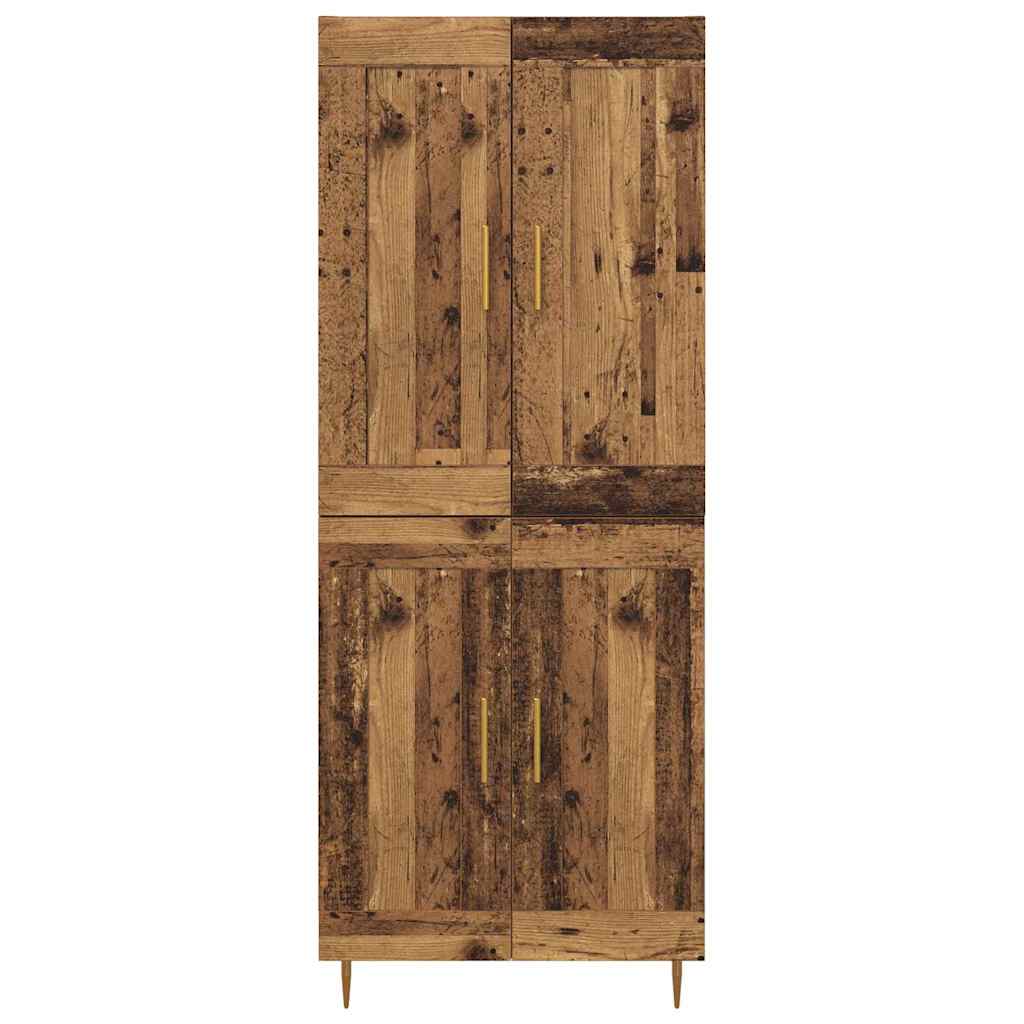 Vysoký Bufet Staré Dřevo 69,5 X 34 X 180 Cm Kompozitní Dřevo