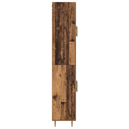 Vysoký Bufet Staré Dřevo 69,5 X 34 X 180 Cm Kompozitní Dřevo