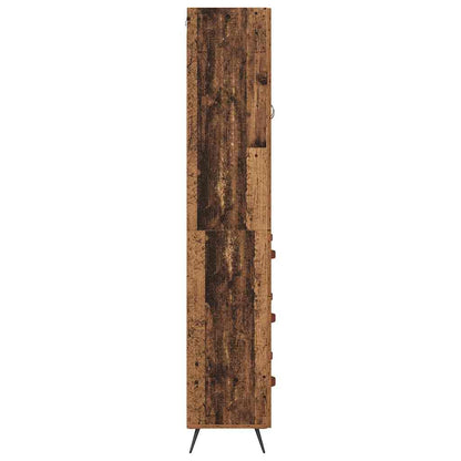 Vysoká Skříň S Policí 2 Ks Staré Dřevo 69,5 X 34 X 180 Cm