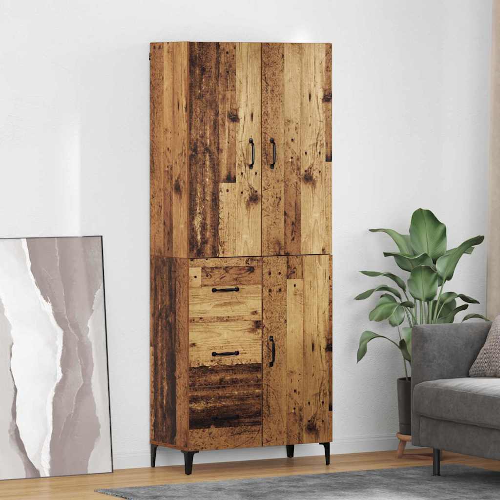 Vysoký Bufet 69,5 X 34 X 180 Cm Kompozitní Dřevo