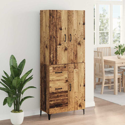 Vysoký Bufet 69,5 X 34 X 180 Cm Kompozitní Dřevo