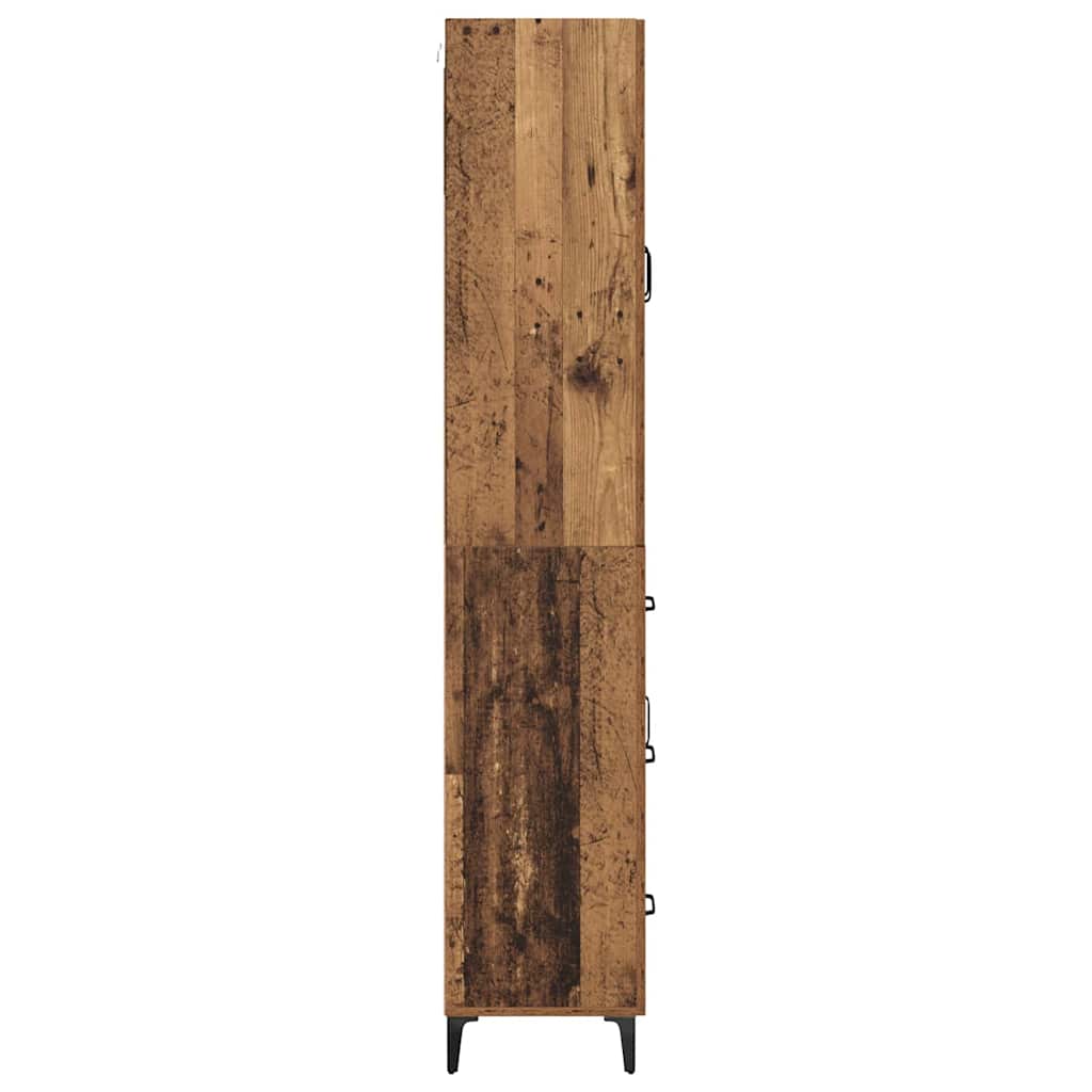 Vysoký Bufet 69,5 X 34 X 180 Cm Kompozitní Dřevo