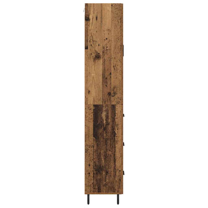 Vysoký Bufet 2 Ks Staré Dřevo 69,5 X 34 X 180 Cm