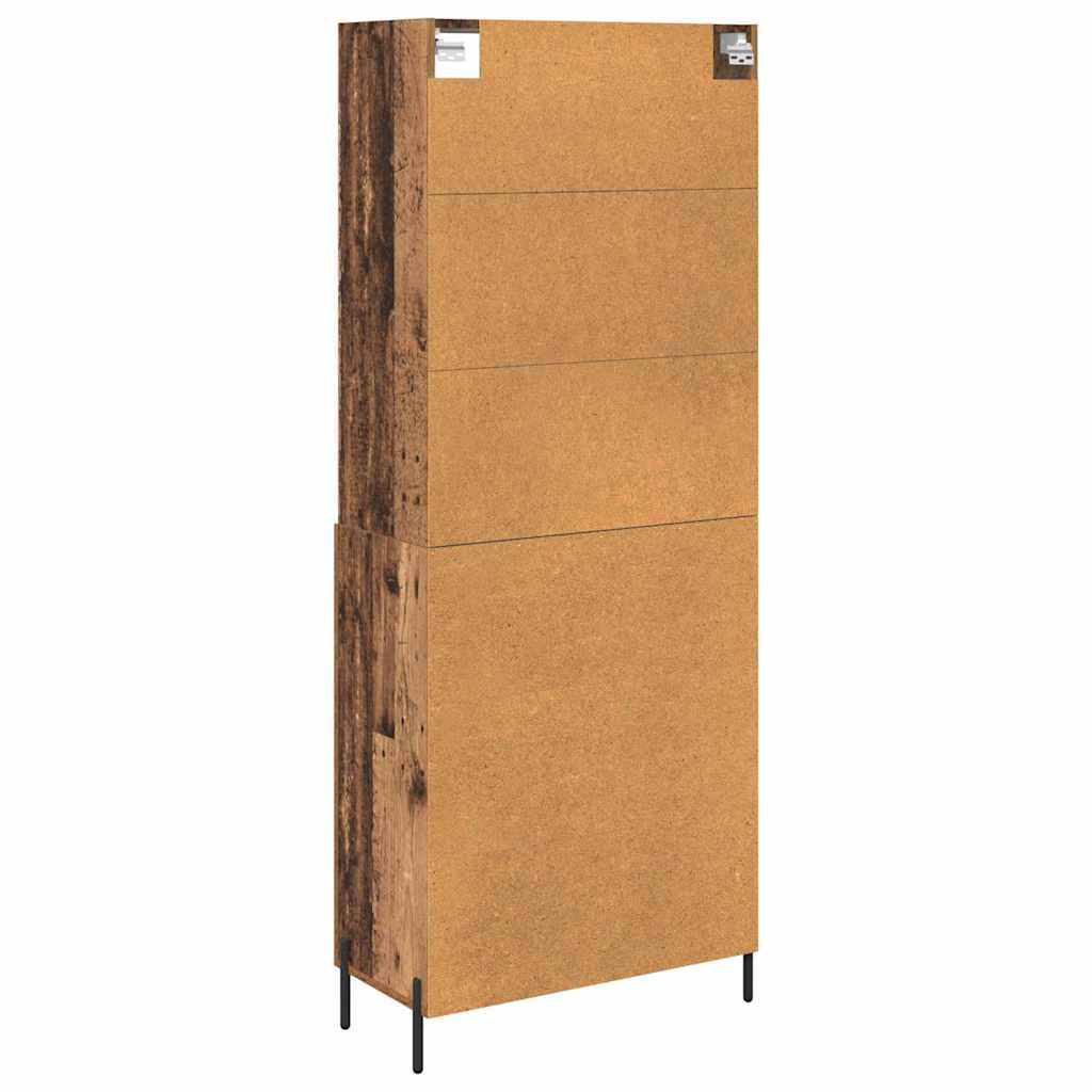 Vysoký Bufet Staré Dřevo 69,5 X 32,5 X 180 Cm Kompozitní Dřevo