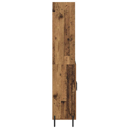 Vysoký Bufet Staré Dřevo 69,5 X 32,5 X 180 Cm Kompozitní Dřevo