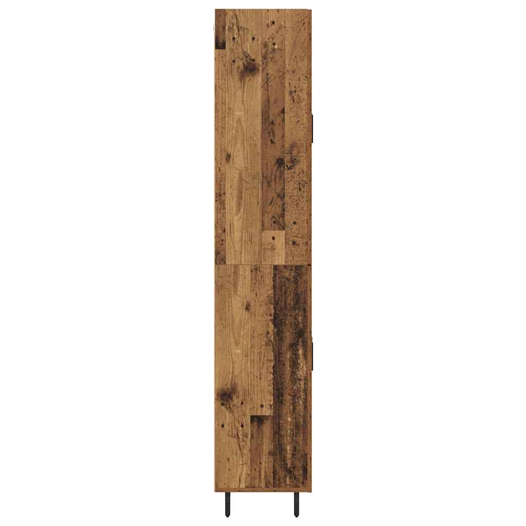 Vysoký Bufet 2 Ks Staré Dřevo 69,5 X 34 X 180 Cm