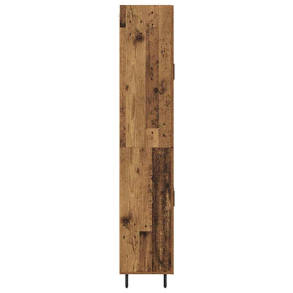 Vysoký Bufet 2 Ks Staré Dřevo 69,5 X 34 X 180 Cm