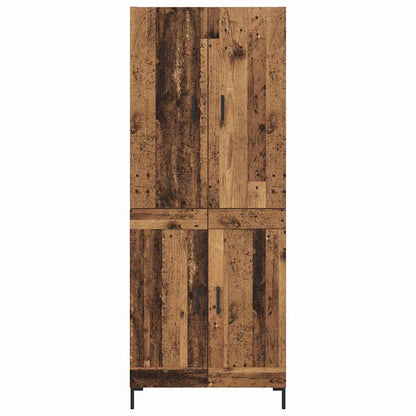 Vysoký Bufet Staré Dřevo 69,5 X 34 X 180 Cm Kompozitní Dřevo