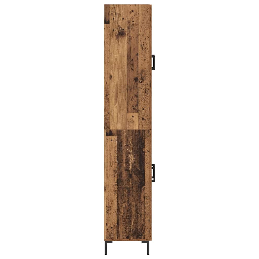 Vysoký Bufet Staré Dřevo 69,5 X 34 X 180 Cm Kompozitní Dřevo