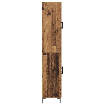 Vysoký Bufet Staré Dřevo 69,5 X 34 X 180 Cm Kompozitní Dřevo