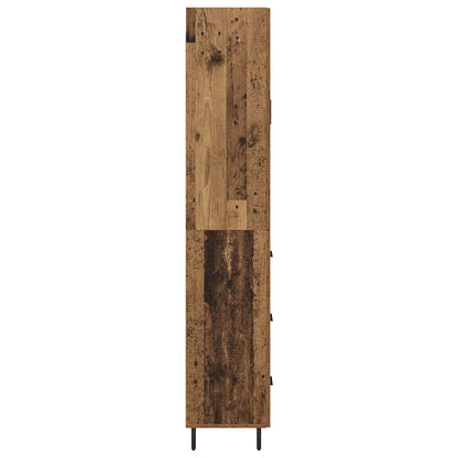 Vysoký Bufet 2 Ks Staré Dřevo 69,5 X 34 X 180 Cm