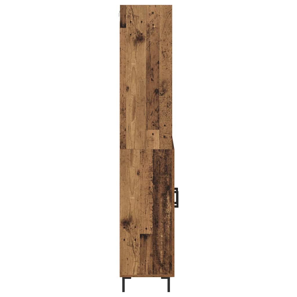 Vysoký Bufet Staré Dřevo 69,5 X 34 X 180 Cm Kompozitní Dřevo