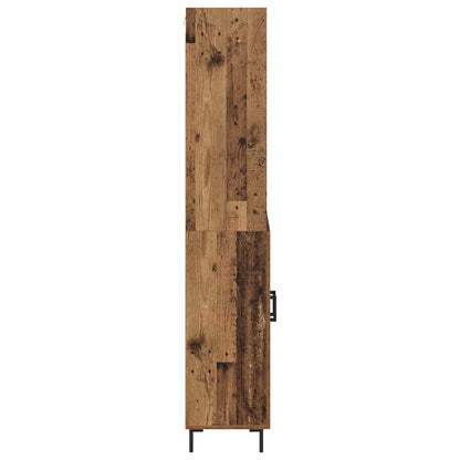 Vysoký Bufet Staré Dřevo 69,5 X 34 X 180 Cm Kompozitní Dřevo