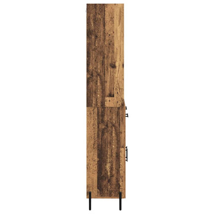 Vysoký Bufet Staré Dřevo 69,5 X 32,5 X 180 Cm Kompozitní Dřevo