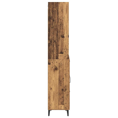 Vysoký Bufet Staré Dřevo 69,5 X 34 X 180 Cm Kompozitní Dřevo