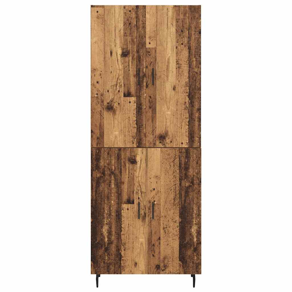 Vysoký Bufet 2 Ks Staré Dřevo 69,5 X 34 X 180 Cm