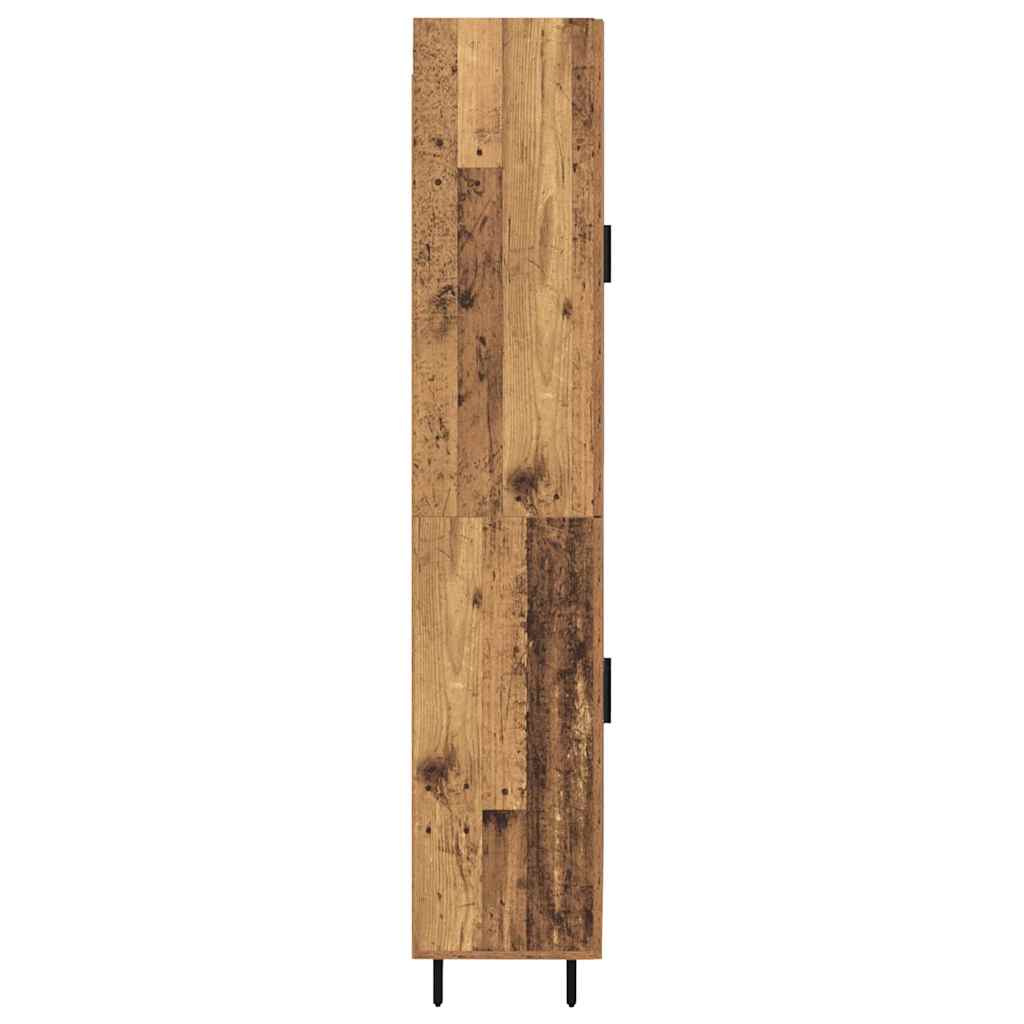 Vysoký Bufet 2 Ks Staré Dřevo 69,5 X 34 X 180 Cm