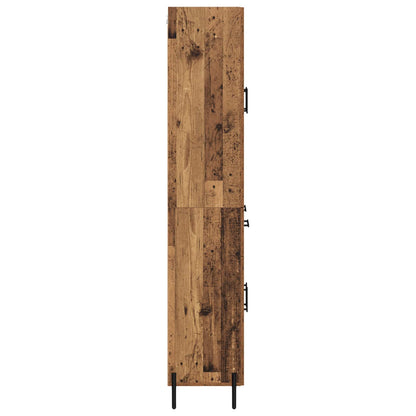Vysoký Bufet Staré Dřevo 69,5 X 34 X 180 Cm Kompozitní Dřevo